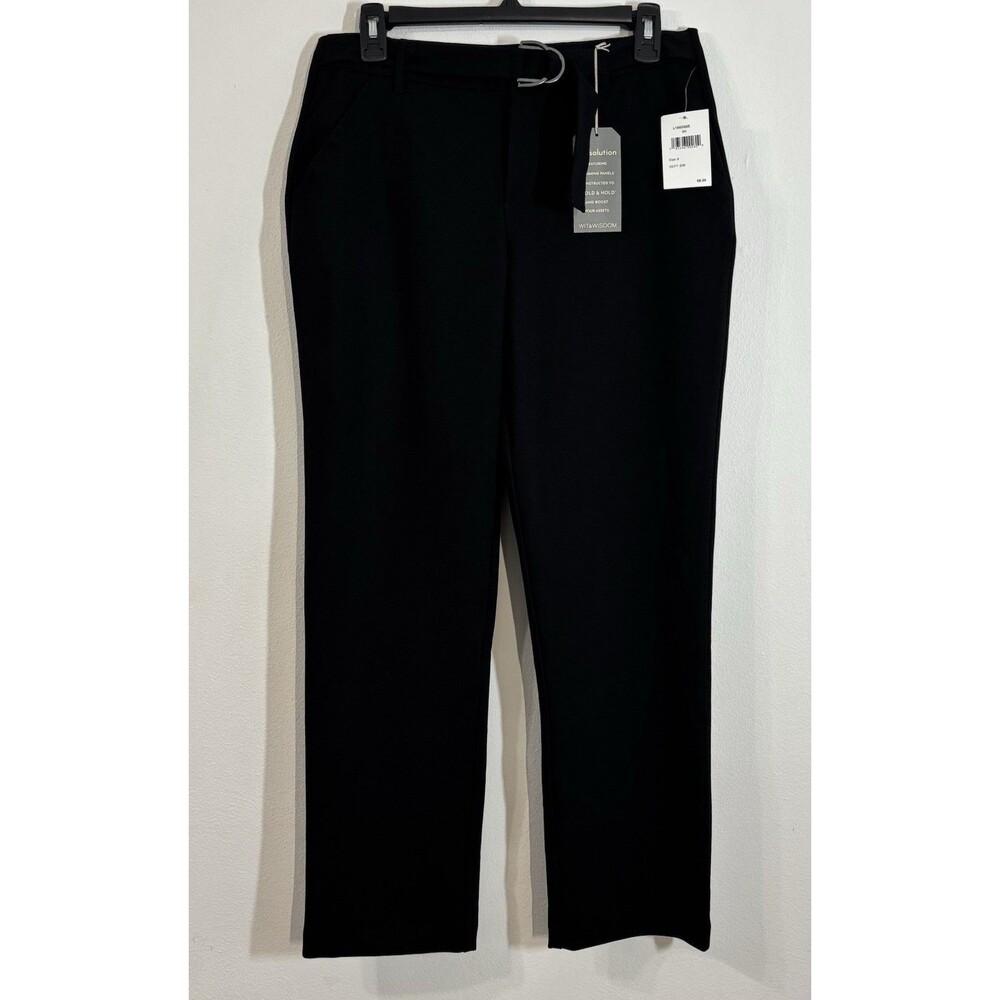 Wit & Wisdom “Ab”solution High Rise Belted Pants Women’s Size 6 Black